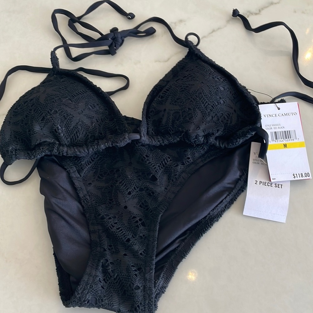 NWT Vince Camino Black Lace Bikini